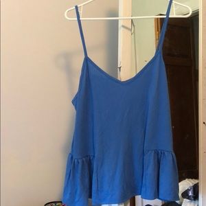 NWT Blue Peplum Tank Top- Plus Sized